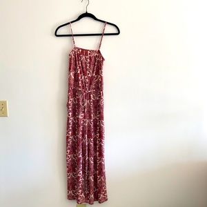 Paisley Romper w/ Adjustable Straps | XS | Burgundy / wine - can be strapless
